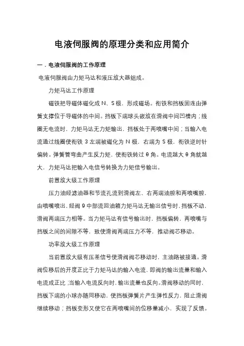 电液伺服阀的原理分类和应用简介