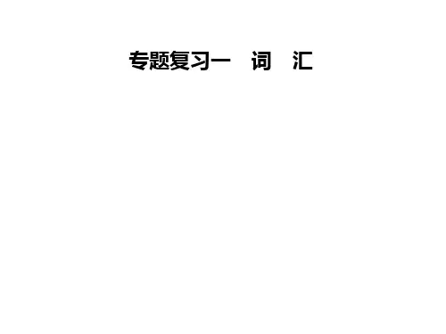 九年级英语全册人教版课件：专题复习一 词 汇(共16张PPT)