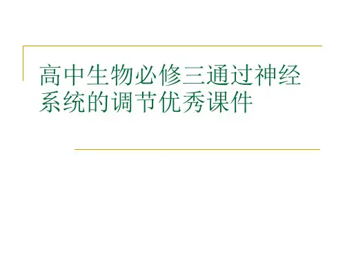 高中生物必修三通过神经系统的调节优秀课件