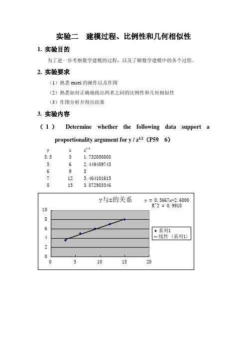 数学建模实验报告2浙江万里学院
