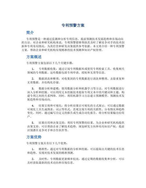 专利预警方案