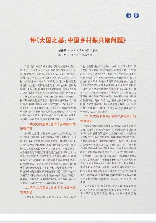 评《大国之基中国乡村振兴诸问题》