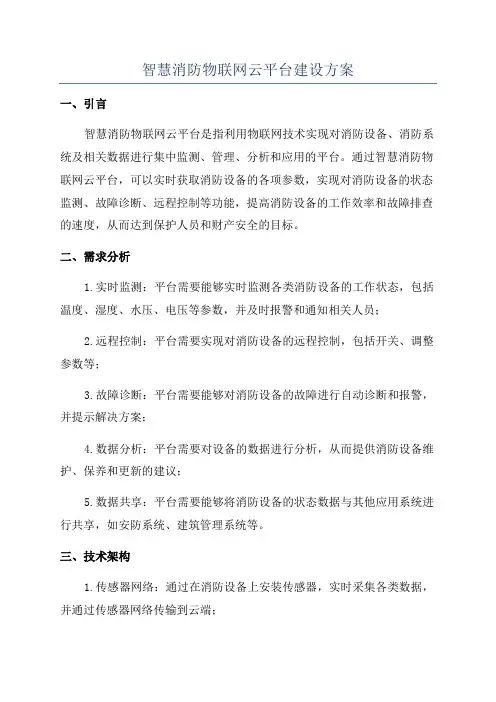 智慧消防物联网云平台建设方案
