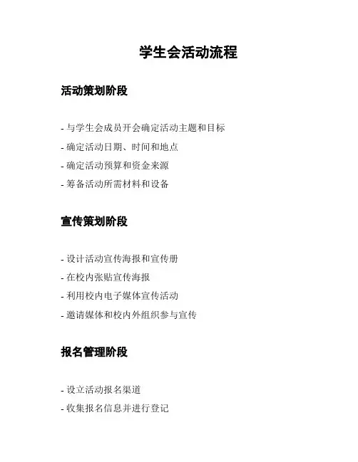 学生会活动流程