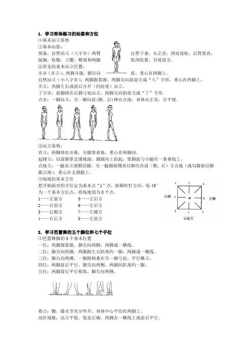 形体舞蹈形体舞蹈基本内容