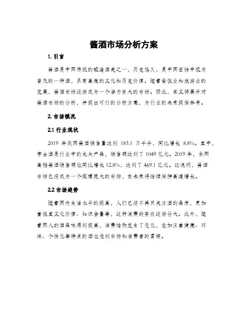 酱酒市场分析方案