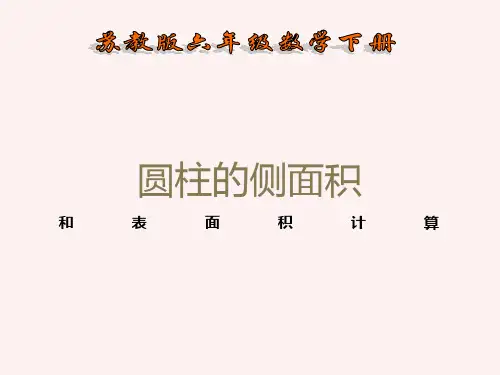 圆柱的侧面积和表面积计算