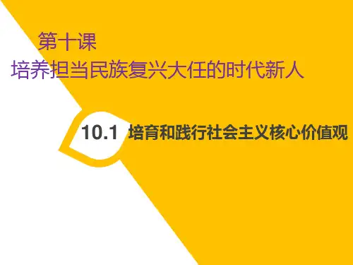 10.1培育和践行社会主义核心价值观