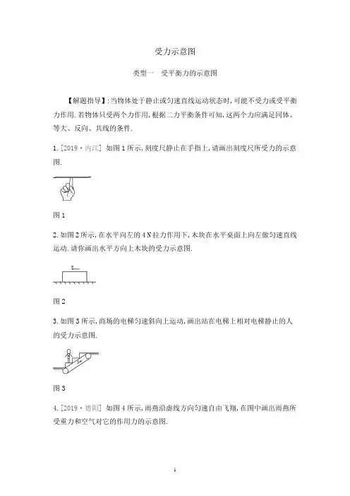 人教版八年级物理下册第八章运动和力——专题训练：受力示意图