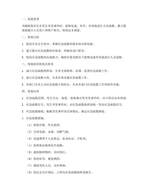应急疏散预案及演练记录