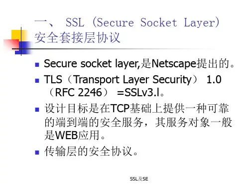 SSL及SE课件