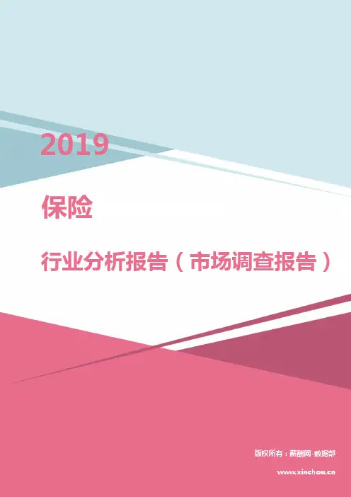 2019年保险行业分析报告(市场调查报告)