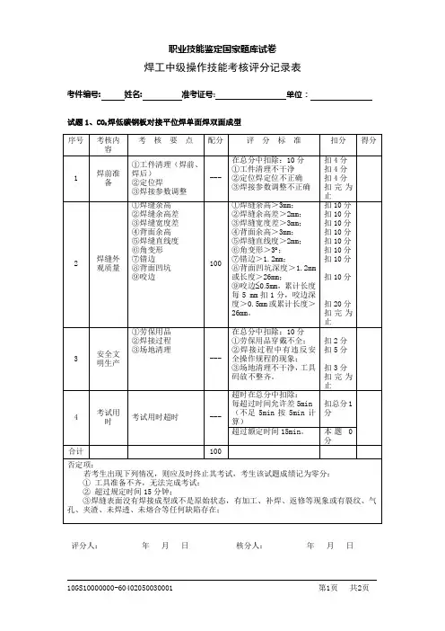 评分记录表
