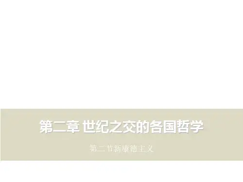 第二章第2节新康德主义分析