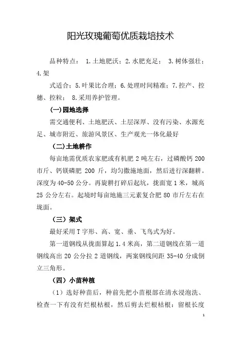 最权威阳光玫瑰葡萄栽培技术