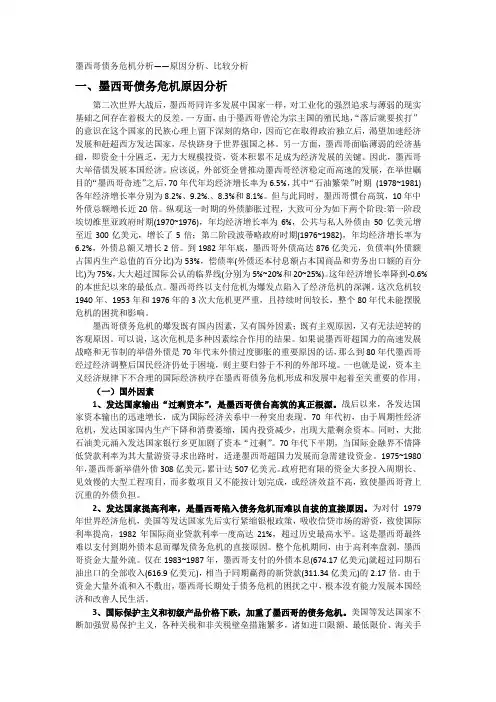 墨西哥债务危机分析