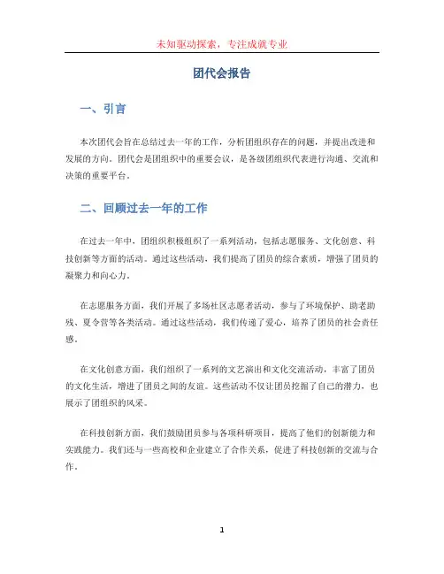 团代会报告(1)