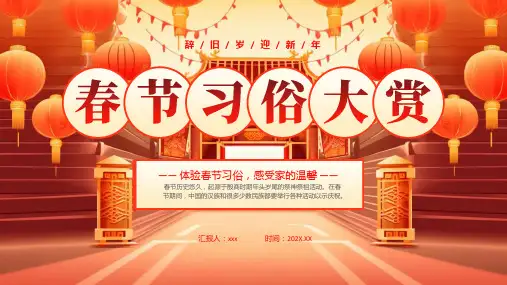 春节习俗大赏PPT