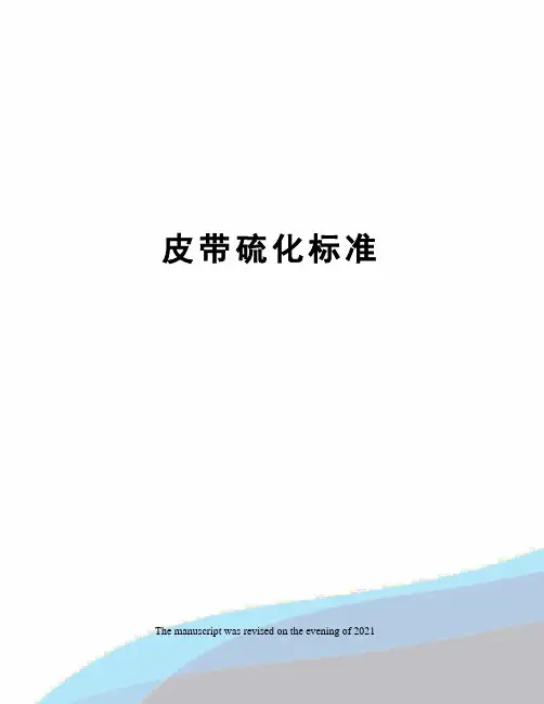 皮带硫化标准