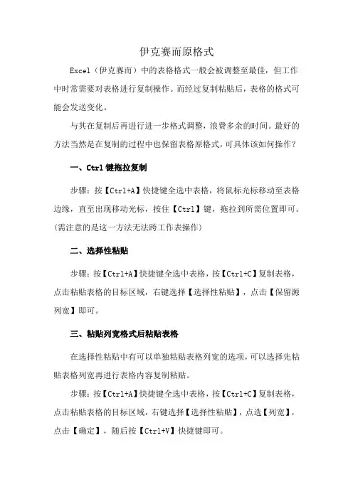 伊克赛而原格式