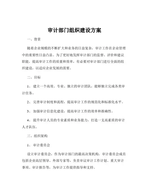 审计部门组织建设方案