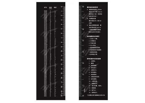 模具斜度与蚀纹关系对照表