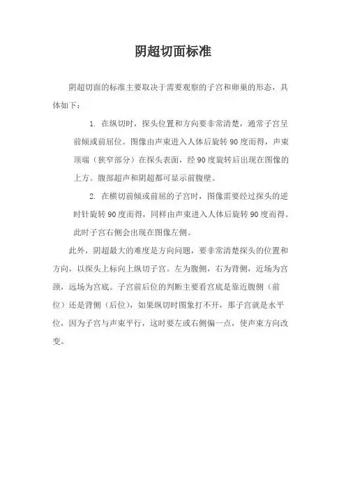 阴超切面标准
