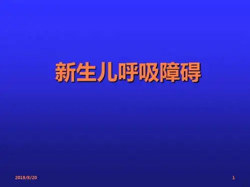 新生儿呼吸障碍 ppt课件