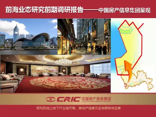 前海业态研究前期调研报告