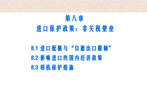 第八章 非关税壁垒
