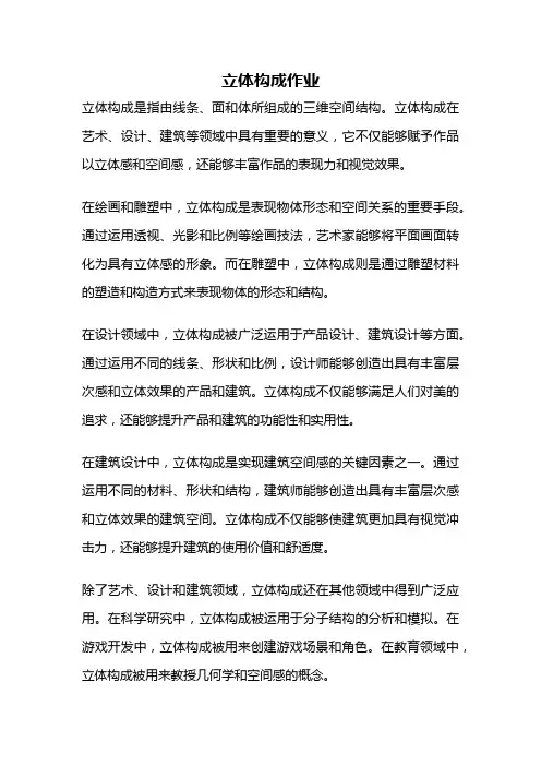 立体构成作业
