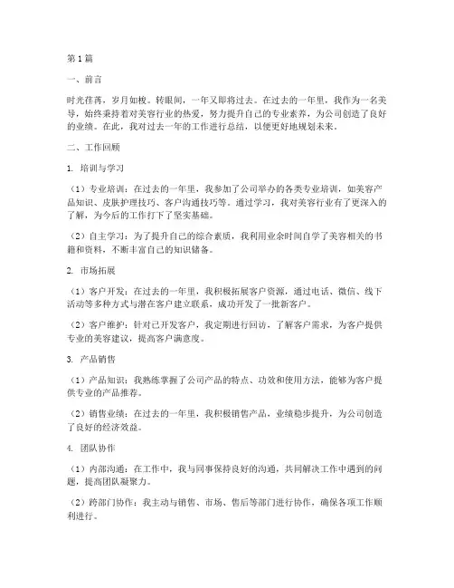 美导个人年度总结范文(3篇)