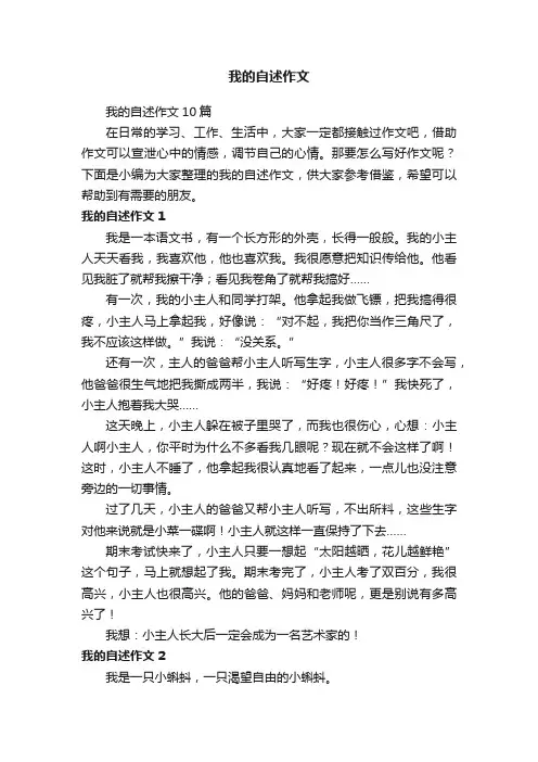 我的自述作文