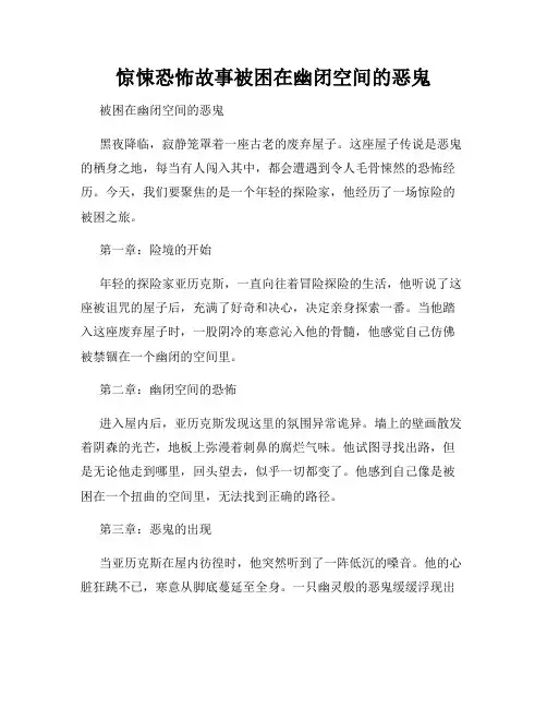 惊悚恐怖故事被困在幽闭空间的恶鬼