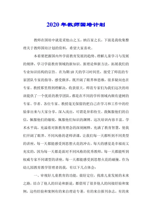 2020年教师国培计划_doc