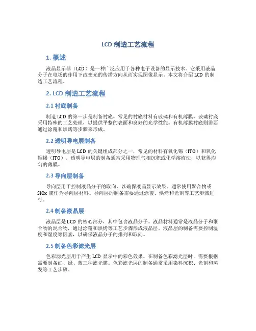 LCD制造工艺流程