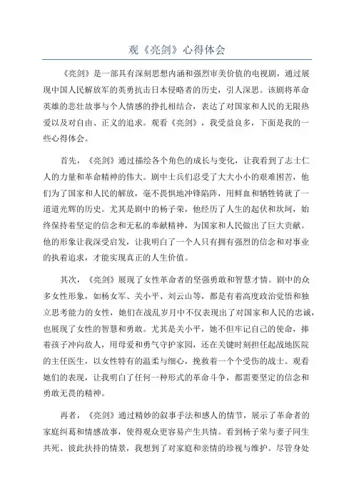 观《亮剑》心得体会
