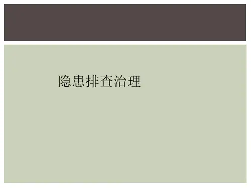 隐患排查治理