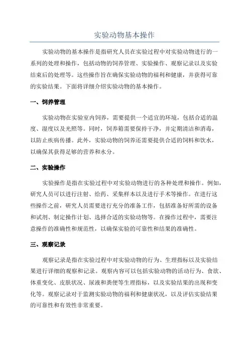 实验动物基本操作