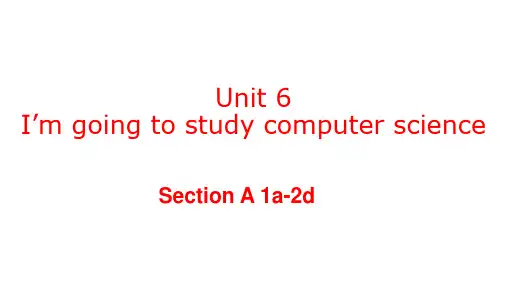 人教新目标八年级上册英语：Unit 6 Section A(1a—2d) 课件(共29张PPT)