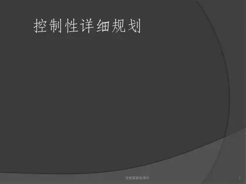 控制性详细规划ppt课件