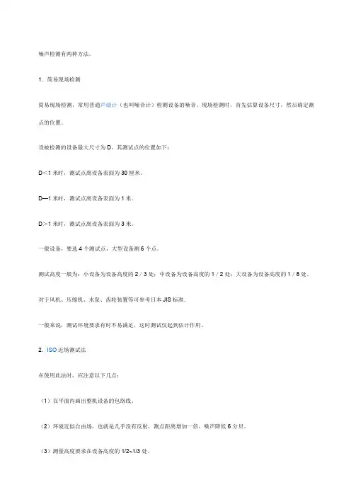 噪声检测有两种方法