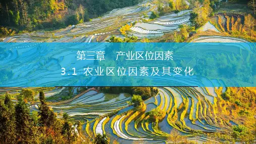 高一地理课件 人教版(2019)必修第二册3.1农业区位因素及其变化