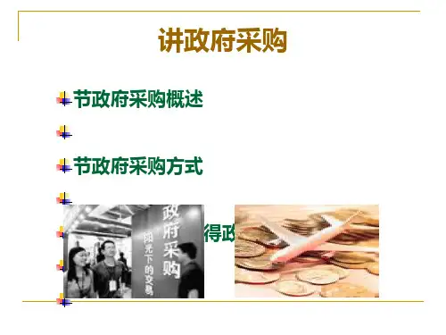 政府采购培训讲义(PPT30张)