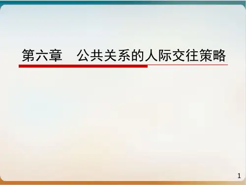公共关系的人际交往策略课件模板ppt