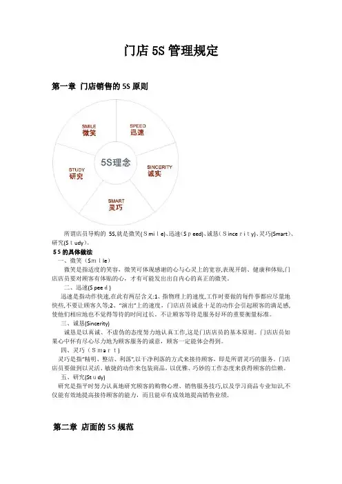 门店5S管理规定