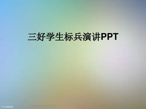 三好学生标兵演讲PPT