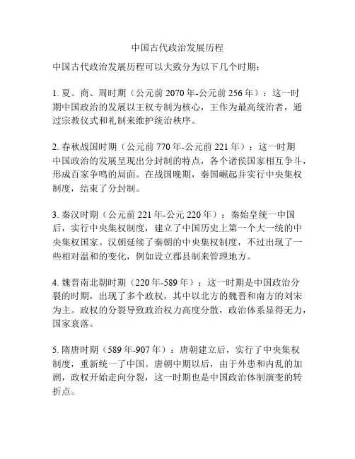 中国古代政治发展历程