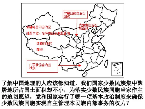 人教版高中政治必修二民族区域自治制度：适合国情的基本政治制度1