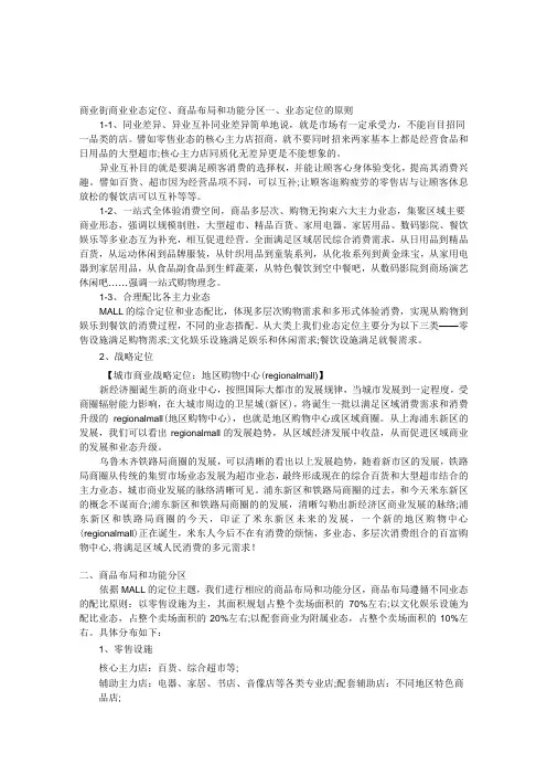 (完整版)商业街商业业态定位